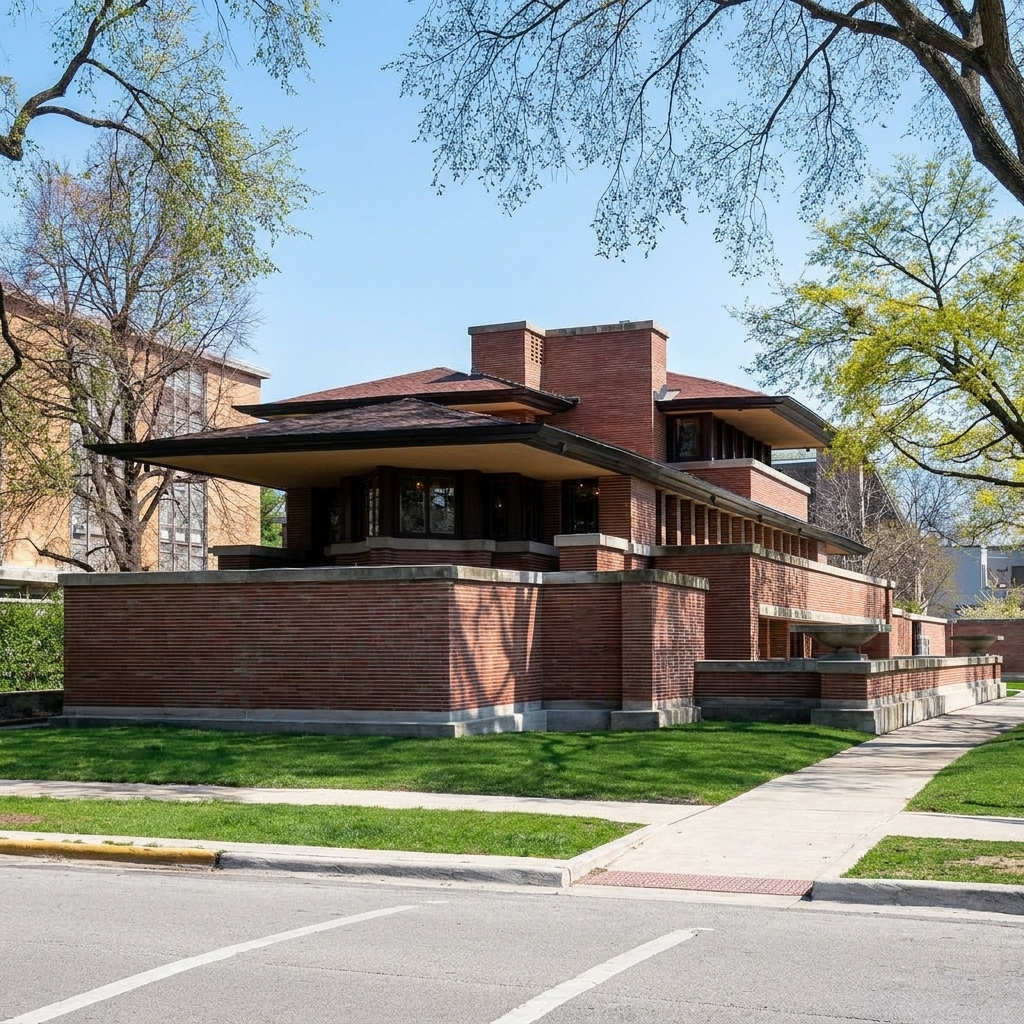Robie House em Chicago por Frank Lloyd Wright