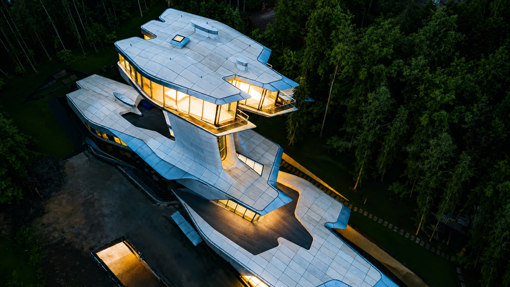 Capital Hill Residence na floresta russa projetada por Zaha Hadid
