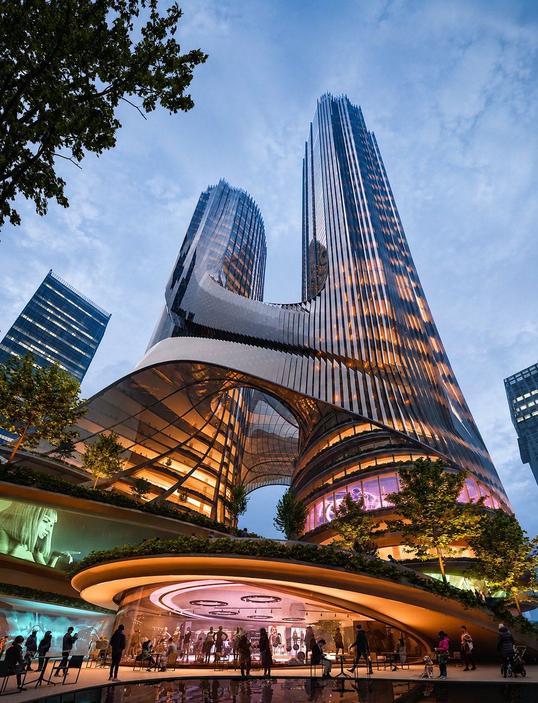 Arranha-céu Leeza SOHO em Pequim por Zaha Hadid